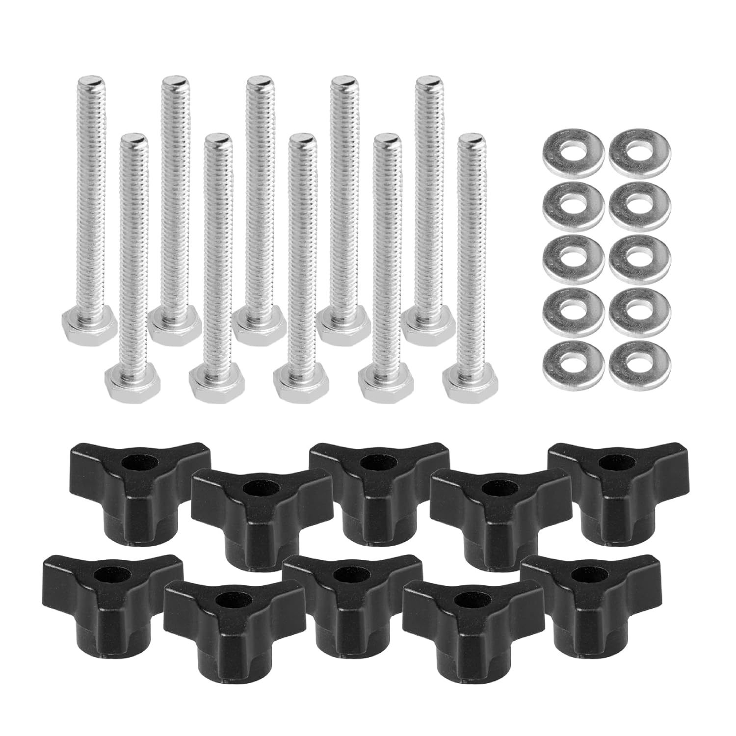 Primary image for T-Track Knobs With 1/4-20 By 1-1/2" Hex Bolts And Washers(Set Of 10)