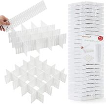 Adjustable Drawer Dividers, Pack of 40 - Perfect for Socks and Makeup - $56.38
