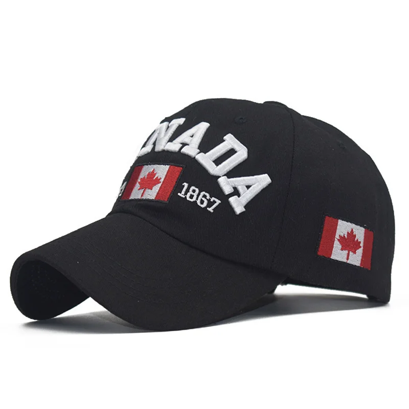  unisex cotton baseball cap maple leaf flag cap embroidered unisex cap outdoor sun hats thumb200
