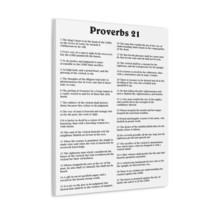  Proverbs Chapter 21 White Bible Canvas Christian Wall Art Ready - £60.74 GBP+
