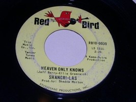 Shangri Las Heaven Only Knows Give Us Your Blessings 45 Rpm Record Red Bird - £11.80 GBP