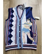 Vintage Sweater Vest Hand Knit Berek 2  Fall Thanksgiving Outdoor Tennis... - $130.34 CAD