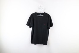 Vintage 90s Ralph Lauren Mens Medium Faded Short Sleeve Pocket T-Shirt Black - £23.70 GBP