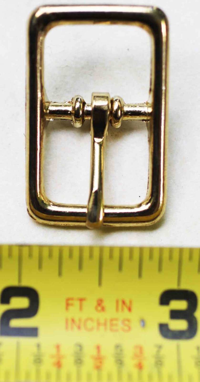LOT of 5 5/8&quot; Center Bar Solid Brass Buckle Belt Dog Collar Bridle Bag 4... - $8.99