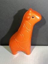 Vintage Little Tikes Giraffe Noahs Ark Replacement Animal Plastic Orange - $4.50