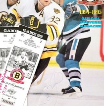 1994-95 SIGNED Cam Neely Boston Bruins Souvenir Magazine NHL w/ 2 Ticket... - $1,472.08 MXN