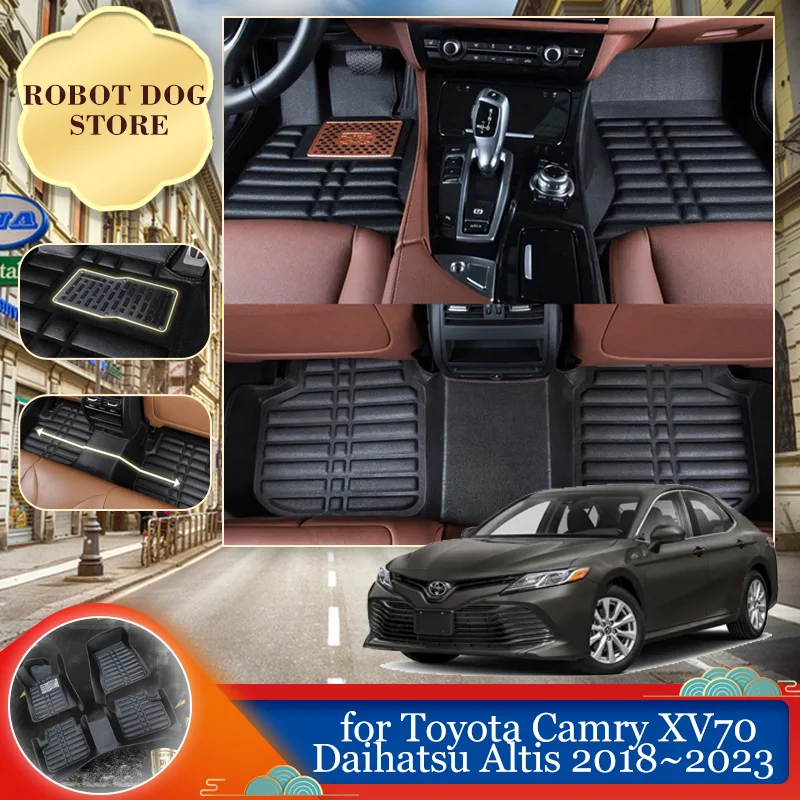 Car Leather Floor Mat for Toyota Camry XV70 Daihatsu Altis Hybrid 2018~2023 Foot - $78.35+