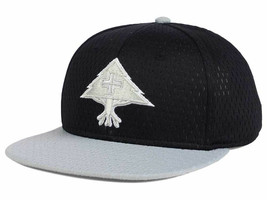 LRG Lifted Research Group Spring Training Black &amp; Gray Jersey Snapback Cap - £16.60 GBP