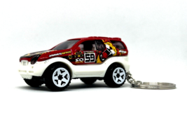 Hot Custom Car Keychain Rolling Wheels Race Car Keychain Isuzu Vehicross - £14.18 GBP