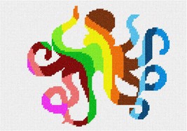 Pepita needlepoint kit: Octopus Palette Silhouette, 10&quot; x 7&quot; - £37.57 GBP+