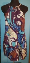 NWT Single Halter Silk Blouse Sz M Floral Lined Silk Blend Tie Neck Top ... - £19.55 GBP