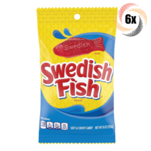 6x Bags Swedish Fish Brand Original Flavor Soft &amp; Chewy Gummy Candy | 8oz - £21.29 GBP