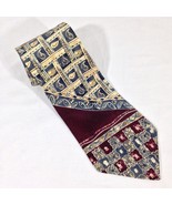 Perry Ellis Portfolio Red Abstract 100% Silk Tie 57&quot;x 4&quot; New - $13.66 CAD
