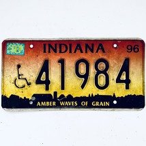 1996 United States Indiana Amber Waves of Grain Disabled License Plate 4... - $266.48 MXN