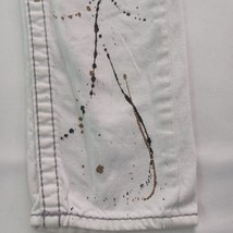 True Religion MOZJ60ESB Women's 27 White Cotton Skinny Jeans With Paint Design image 8