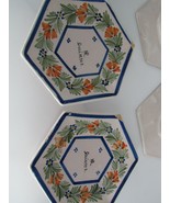 LOT of Two Henroit Quimper Hexagon Demitasse Saucers - €20,61 EUR