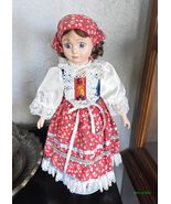 Czech Maiden Porcelain Doll in Traditional Clothing