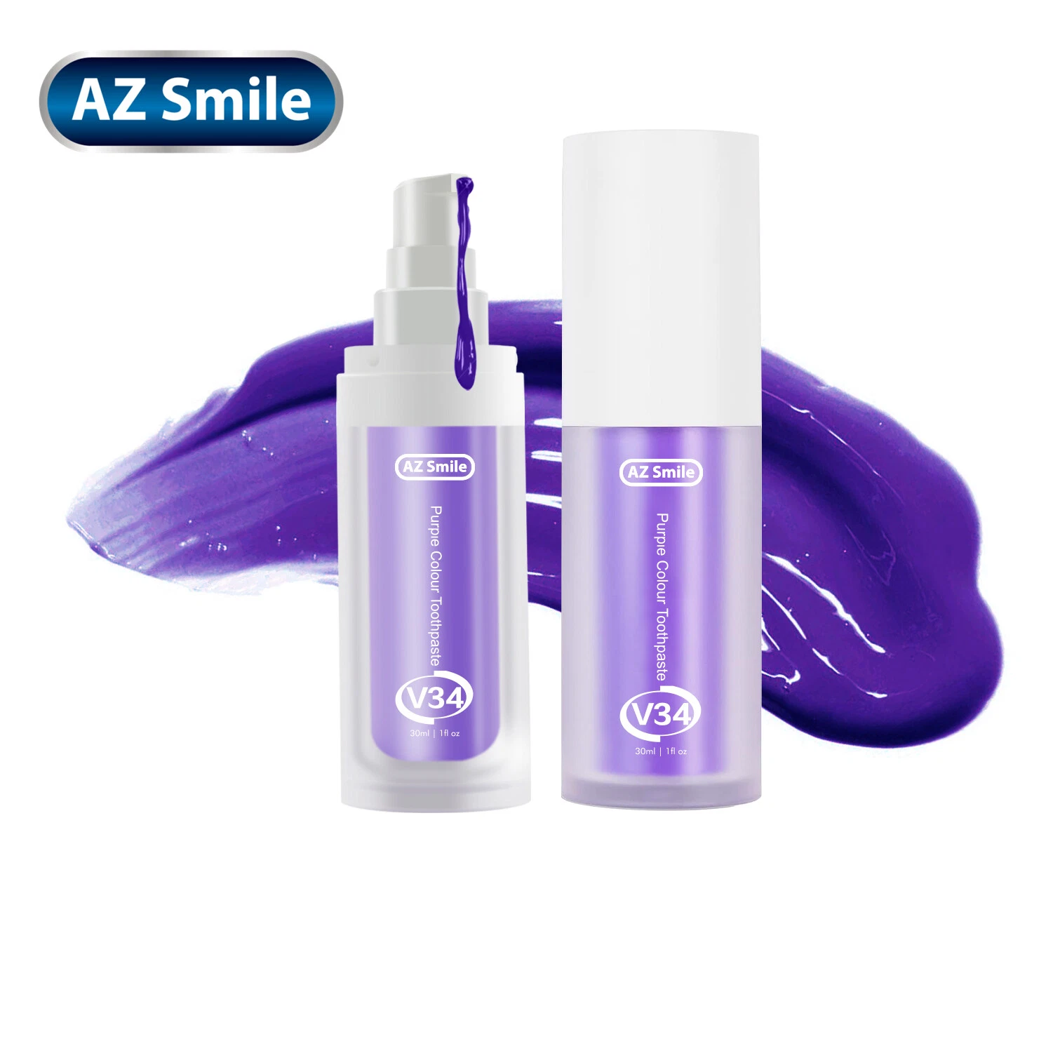  V34 Colour Corrector Purple Teeth Whitening Toothpaste Serum  - $27.88 CAD