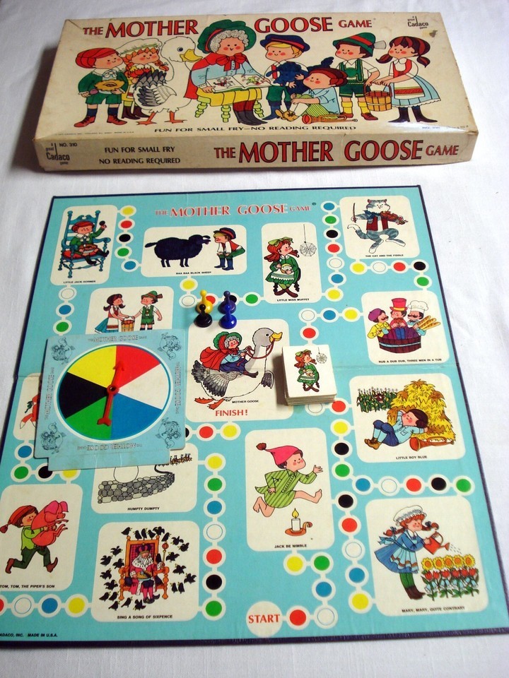 The Mother Goose Game 1971 Cadaco Complete Fun For Small Fry - $9.99