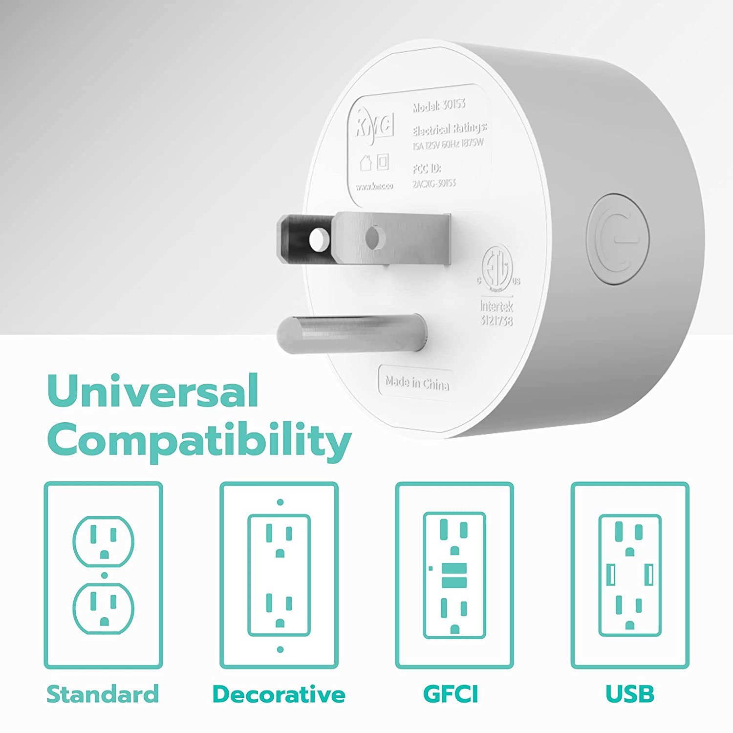 FRANKEVER Mini Smart Plug,WiFi Outlet Works with Alexa Google Assistant, No  Hub Required, ETL and FCC Listed Only 2.4GHz WiFi Enabled Remote Control