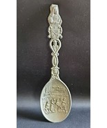 Antique Spoon Pewter De Tandmeester Jan Steen Dutch Decor Souvenir Holla... - $60.19 CAD