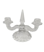 Vintage Glass Double Candle 7.5&quot; Width  X 6.5&quot; Height Holder - $20.33 CAD