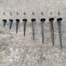 Hand Forged Iron Nails Different Sizes, Round head, black Iron - £3.58 GBP+