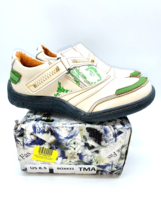 TMA Maia White Contrast-Stitch Leather Slip-On Shoe- EUR 40 / US 8.5 - £23.35 GBP