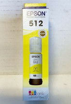NEW Epson EcoTank 512 YELLOW Ink Bottle T512420-S for WorkForce Printer EXP11/22 - £8.20 GBP