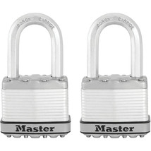 Master Lock 2-Pack 2.078-in Stainless Steel Shackle Keyed Padlocks Model... - $26.17