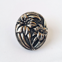 Vintage Hallmark Silver Tone Lily Spring Flower 3D Lapel Pin Floral Flow... - $7.95