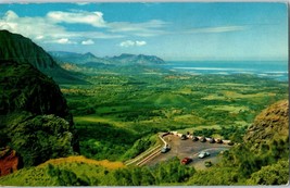 Nuuanu Pali on the island of Oahu Hawaii Postcard w Old Cars 1968 - £13.94 GBP