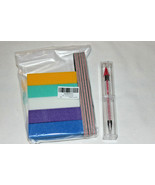 Lot of Manicure Items 5 Nail Files &amp; 5 Buffers &amp; 1 Rhinestone Applicator - £3.85 GBP