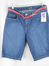 Lee Ryders Mid rise Bermuda 8 women&#39;s denim blue jean shorts walking  - $20.78