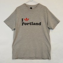 Adidas Men Originals I Trefoil Embroidered Love Portland Gray T Shirt 2XL XXL - £17.14 GBP