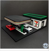 1 64 scale Convenient store gas station DIY Diorama Compatible with Hotw... - £47.52 GBP
