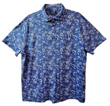 Polo Ralph Lauren Blue Floral Button Collar Shirt Mens XL Custom Slim Fi... - €16,25 EUR