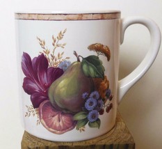 Pamela Gladding Pear and Flowers Mug 3.75&quot; Certified International - £11.68 GBP