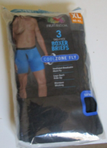 Three Fruit of the loom boxer briefs Size X-Large 100% Cotton Black and ... - $17.77