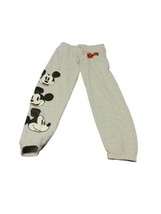 Disney Joggers Juniors Size L Gray Mickey Mouse Print Sweatpants - $10.24