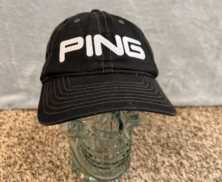Ping G25 golf hat black white adjustable dad hat cap - £13.54 GBP