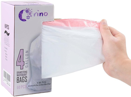 60 Small Trash Bags 4 Gallon, Drawstring, Unscented Garbage Bags for Sma... - $23.20