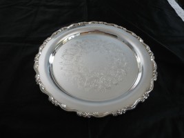 1970&#39;s Wm. A. Rogers Georgian Silverplate Serving Tray - 15&quot; Round - £22.97 GBP