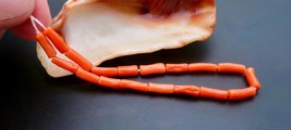 Exquisite AAAAA Italian Bright Tangerine Orange Coral Branch Beads - 6.80&quot; - 17. - $58.00