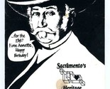 Sacramento California 138th Birthday Program &amp; Menu 1977 Sutter&#39;s Fort P... - $44.69