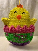 Baby Chick in Easter Egg Hanging Wall or Door Decoration Happy Easter Decor - £2.62 GBP