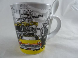 New York City souvenir Coffee Tea Mug 10 oz. with ceramic spoon Taxi Cab - £11.60 GBP