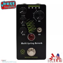 Mosky Vintage Voiced 4Mode Multi Spring Reverb Pedal Boost + Modulation Controls - £32.75 GBP