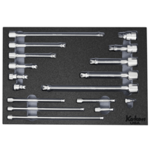 Ko-ken USA 1/4 Inch 3/8 Inch and 1/2 Inch Wobble-Fix Extension Bar Set in Foam - - $454.34
