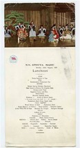 S S Atsuta Maru Luncheon Menu Postcard 1937 Noh Play - £22.22 GBP